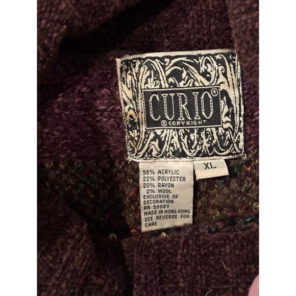 Curio women’s multi color knit turtleneck sweater size XL - Picture 3 of 9